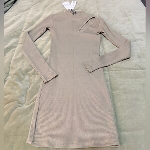 Elegant  Ribbed Knit Dress